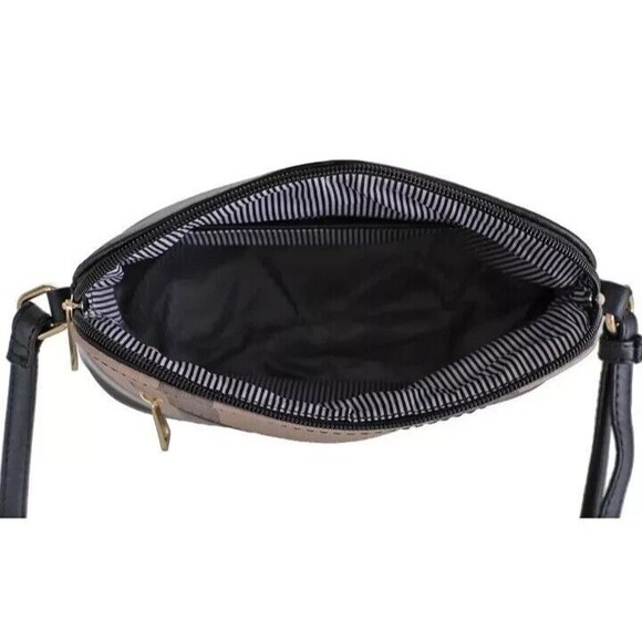 Lightweight Medium Dome Crossbody Bag Shoulder Bag with Tassels Plaid Vegan Wome - Picture 4 of 4